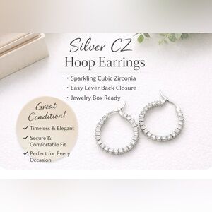 Elegant Silver Hoop Earrings